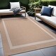 Beverly Rug Modern Bordered Indoor Outdoor Rug, Outside Carpet for ...