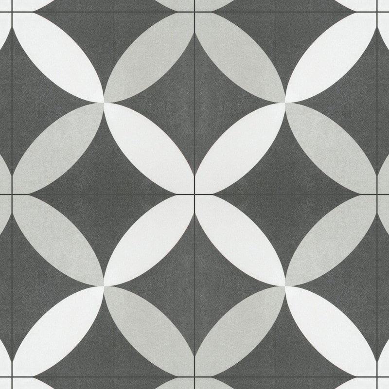 Merola Tile Twenties Petal 7-3/4" x 7-3/4" Ceramic Floor and Wall Tile