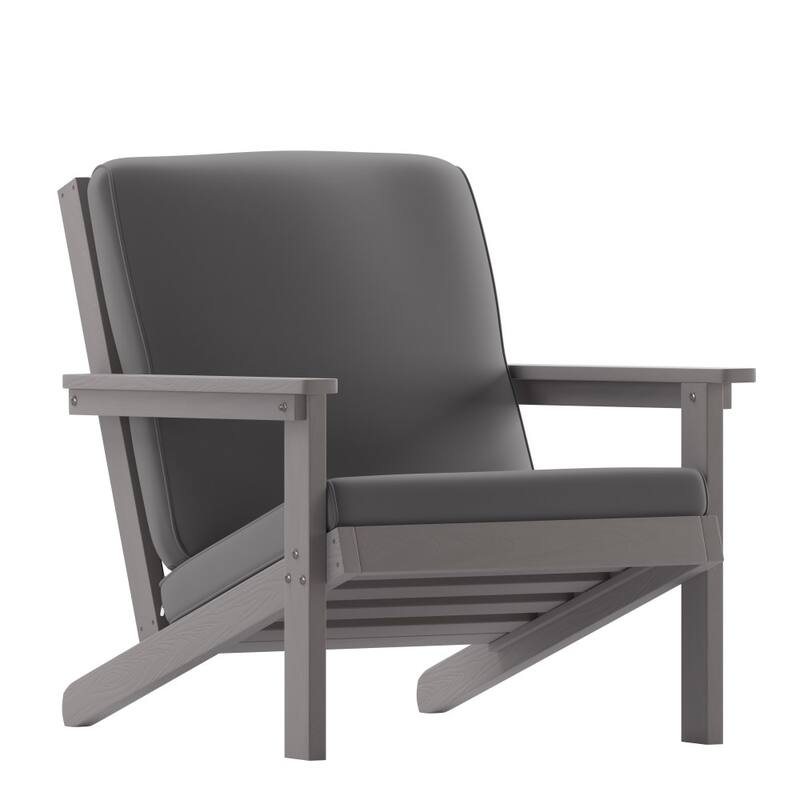 All-Weather Poly Resin Adirondack Style Chair & Cushions