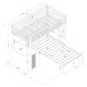 preview thumbnail 12 of 12, Fisher 2-Piece Gunmetal Metal Workstation Loft Bed Set