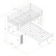 preview thumbnail 3 of 12, Fisher 2-Piece Gunmetal Metal Workstation Loft Bed Set