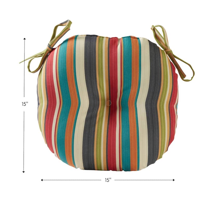 Greendale Global 15-inch Round Outdoor Bistro Chair Cushion (Set of 4)