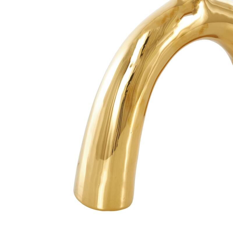 Silver or Gold Ceramic Abstract Arched Family Decorative Sculpture (Set of 3)