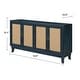 preview thumbnail 3 of 11, Modern Accent Storage Cabinet Sideboard Wooden Cabinet Console Table with 4 Doors and Adjustable Shelves