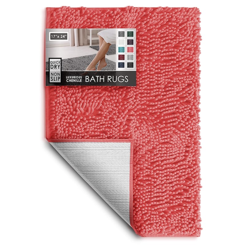 Empyrean Non-Slip Super Plush Chenille Bathroom Rugs