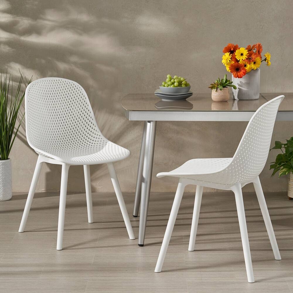 Posey Outdoor Modern Dining Chair (Set of 2) by Christopher Knight Home - 18.50" W x 22.50" L x 33.00" H