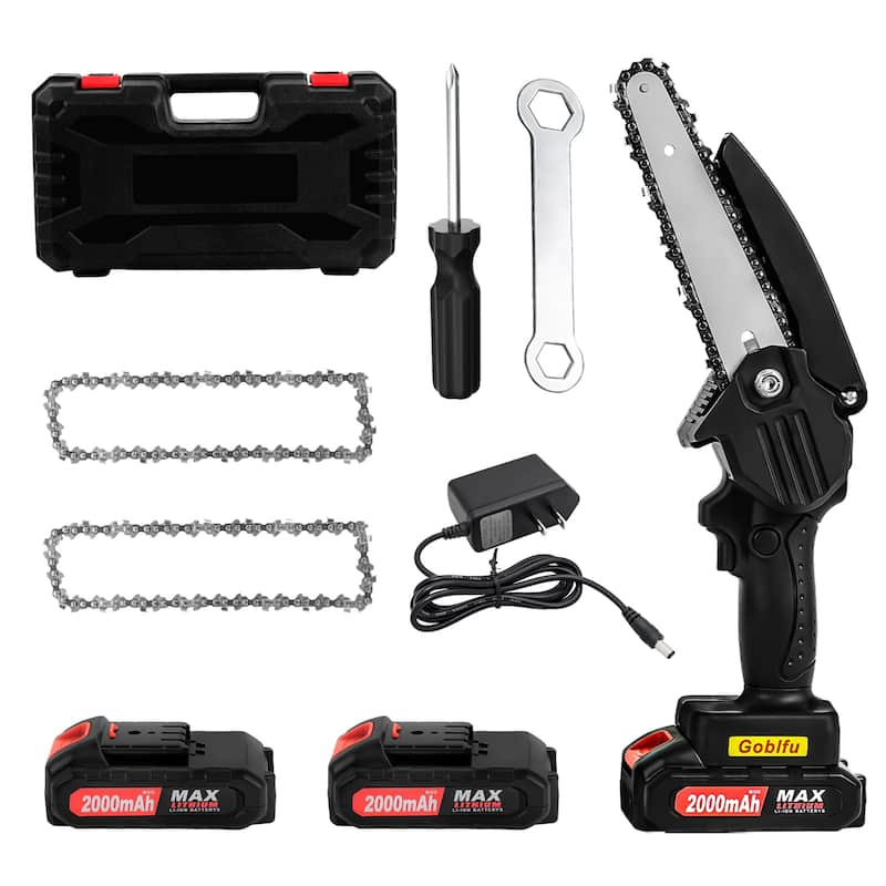 6-Inch Portable Electric Pruning Chainsaw with Carry Box