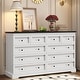 preview thumbnail 13 of 14, 10 Drawers Dresser 55" Large Drawers Wood Dressers & Chest of Drawers