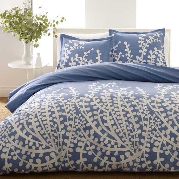 slide 2 of 4, Copper Grove Crocus French Blue 3-piece Duvet Cover Set King