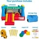 preview thumbnail 3 of 5, Funormous Educational Inflatable Bouncy House for Kids Outdoor Jump 'n Slide Bounce House for Kids Ages 3-8