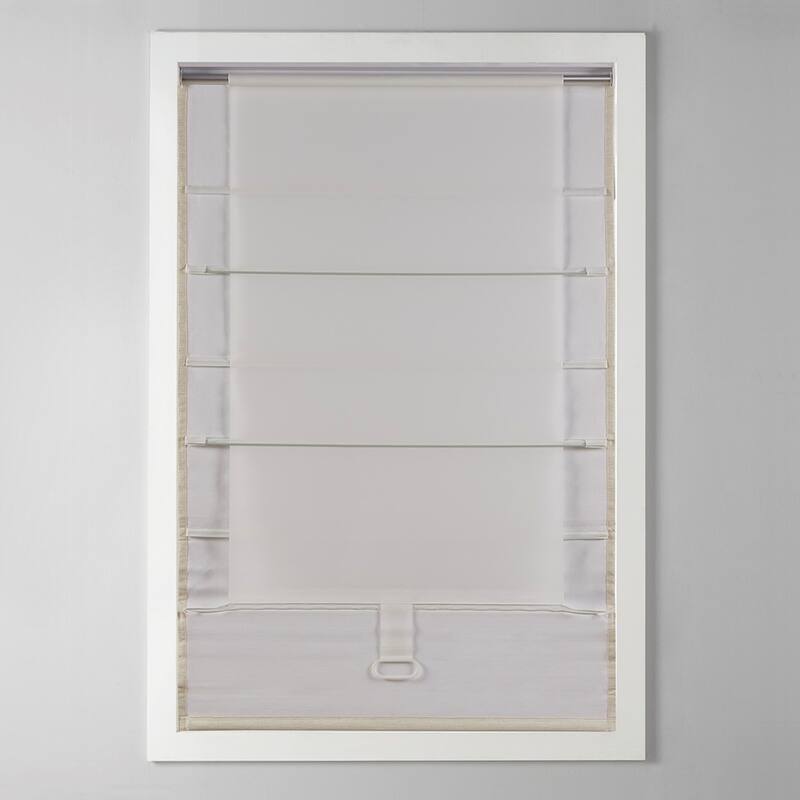 Printed Faux Silk Room Darkening Cordless Roman Shade