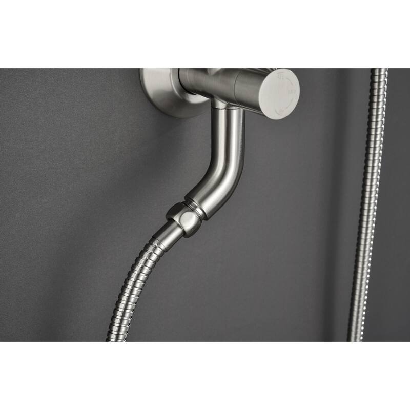 ShowerSpas Shower System, with 10" Rain Showerhead, 4-Function Hand Shower, Adjustable Slide Bar and Soap Dish