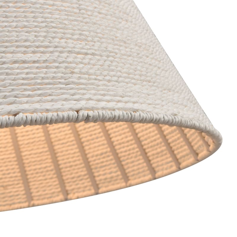Elk Home Sophie White Coral Finish With White Paper Rope Shade Pendant