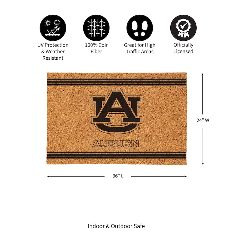Auburn University Monochrome Indoor/Outdoor Coir Door Mat