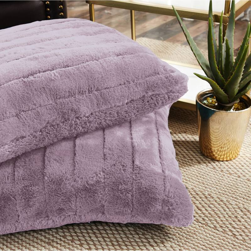 Supermink Soft Solid Throw Pillow Covers Set of 2, NO INSERT