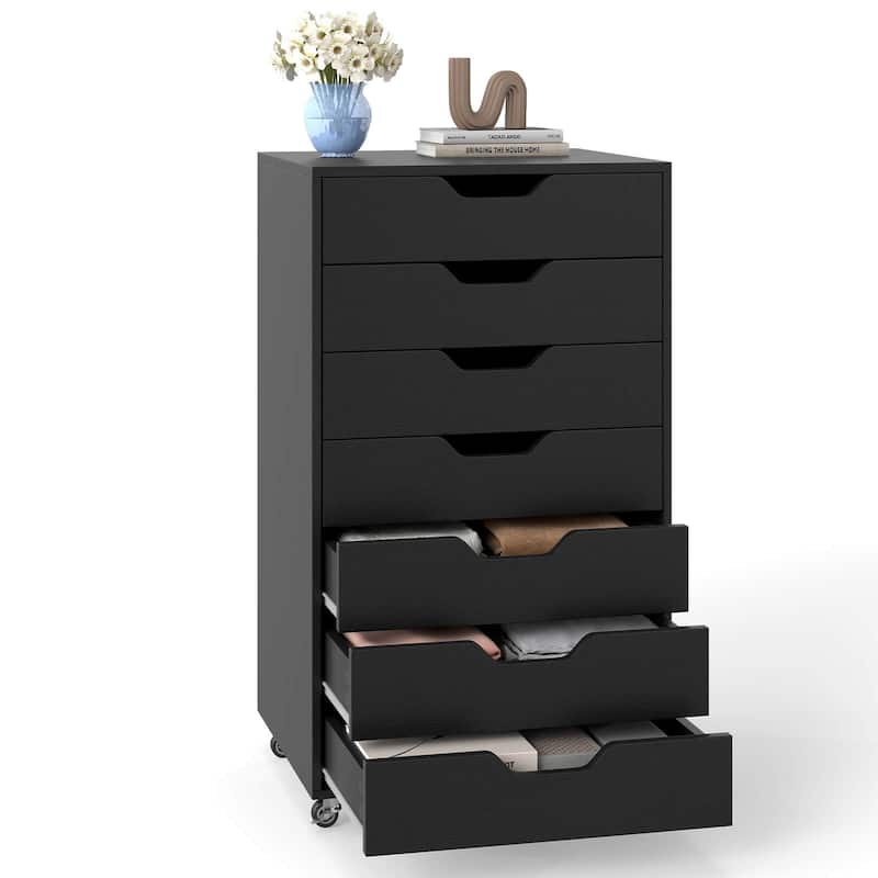 Costway 7-Drawer Chest Mobile File Cabinet Vertical Filing Organizer - See Details