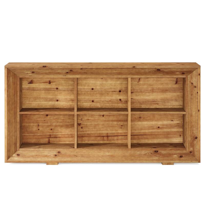 63-Inch Solid Wood Console Table, Farmhouse Entryway Table