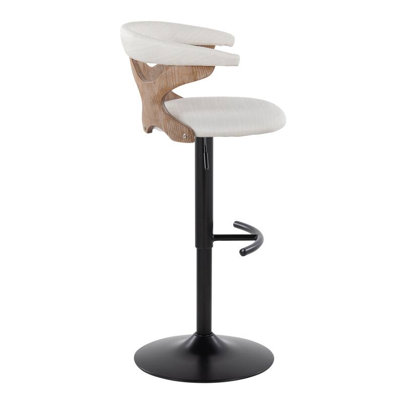 Carson Carrington Viby Adjustable Bar Stool with Rounded T Footrest (Set of 2)
