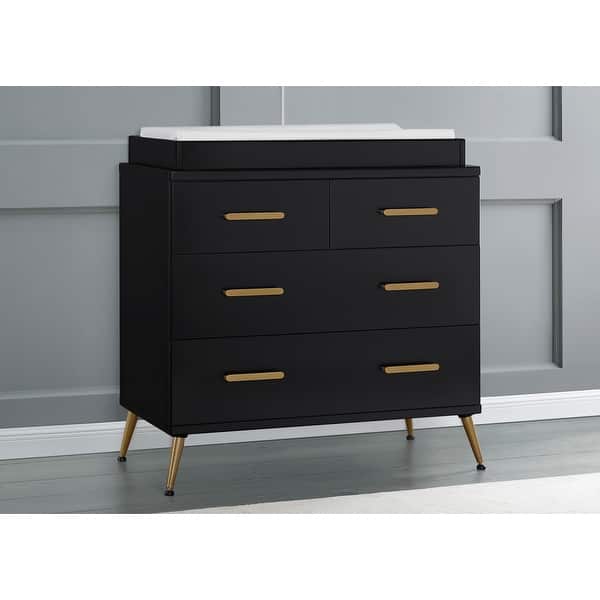 slide 2 of 14, Sloane 4 Drawer Dresser with Changing Top and Interlocking Drawers - N/A