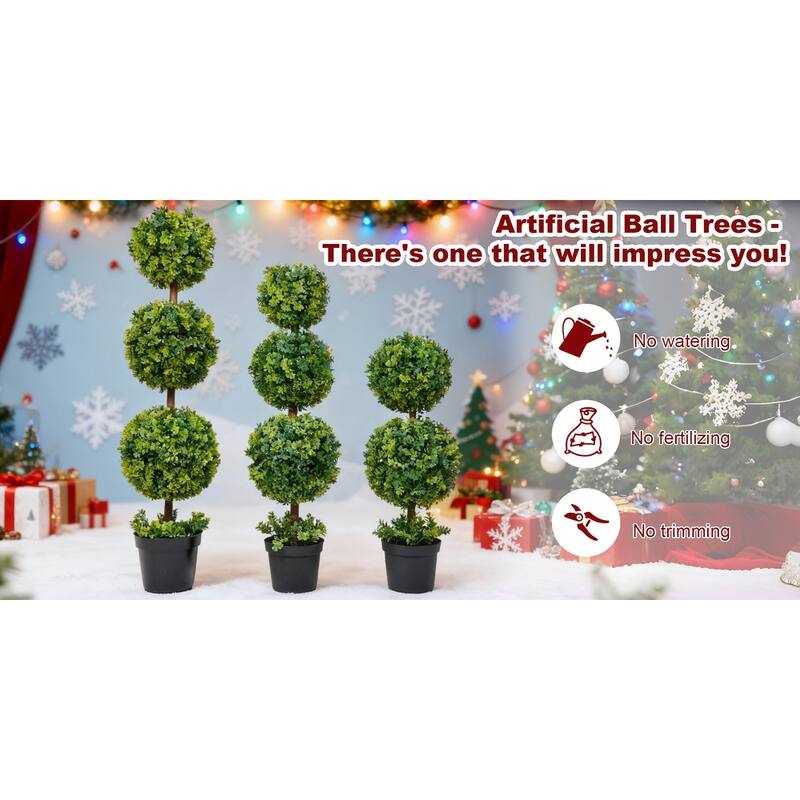 Artificial Boxwood Topiary Tree 3Ft/3.7Ft/4.2Ft