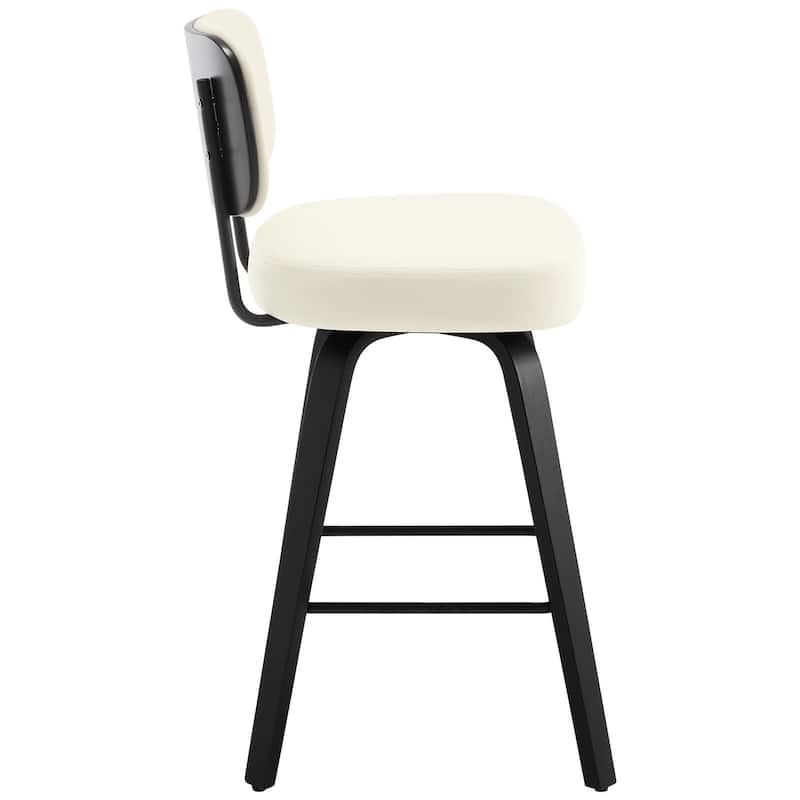 26"/29" Swivel Counter/Bar Stools with Black Bentwood Legs