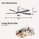 preview thumbnail 2 of 9, 52 Inch Flush Mount 5 Wood Blades Smart Ceiling Fan with Light,Remote and APP Control-Farmhouse,Modern,Contemporary - 52 Inches