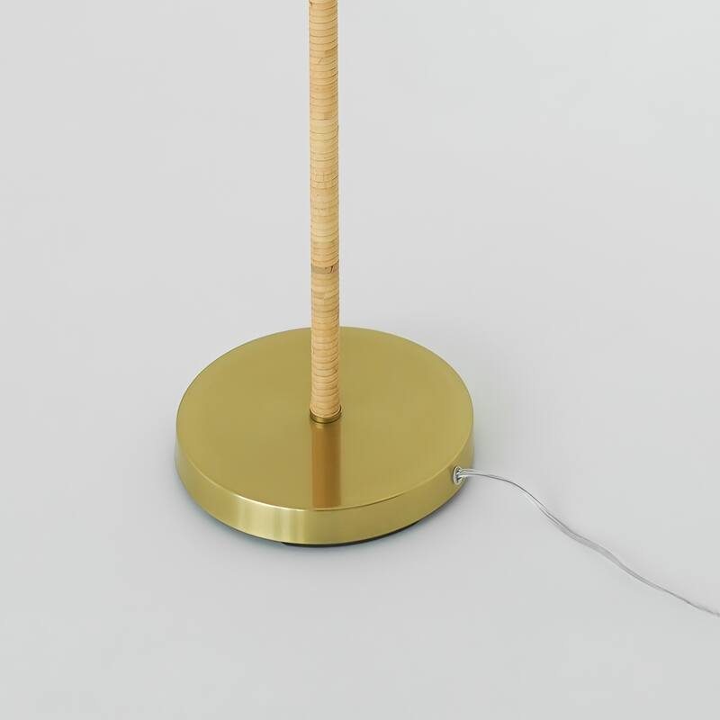 Elegant Duo Two-Light Floor Lamp - Brass