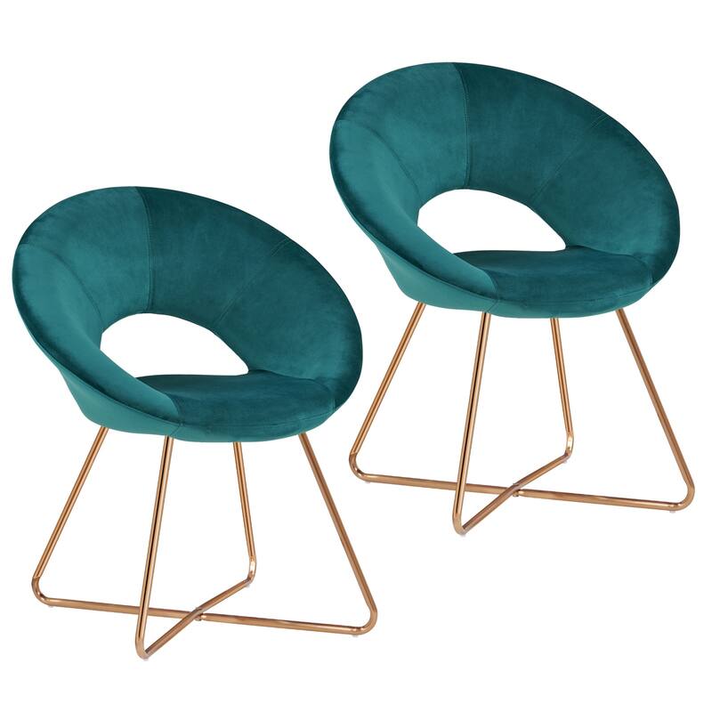 Modern Velvet Upholstered Accent Chair Vanity Leisure Chair