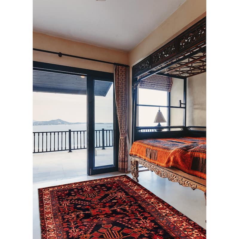 ECARPETGALLERY Hand-knotted Anadol Navy Wool Rug - 4'6 x 6'9
