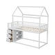 preview thumbnail 13 of 14, Twin/Twin House Bunk Bed With Shelves And Drawers