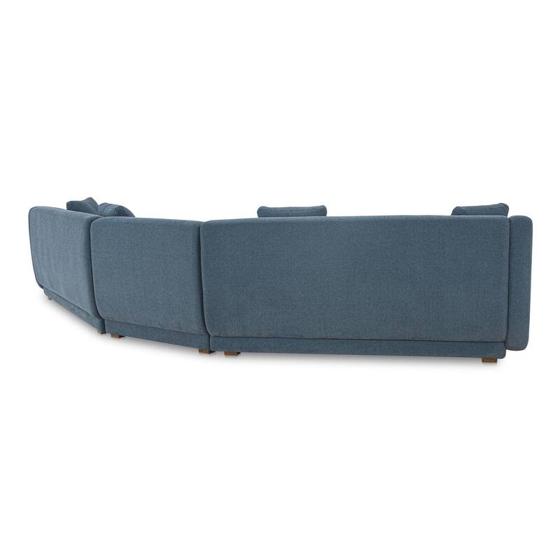 NADAAL STUDIOS Solace, 3-Piece Modular Sectional With Slipper Chair - 163"W x34.29"D x31.5"H