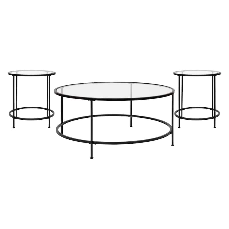31.5" Round Coffee Table in Concrete Finish