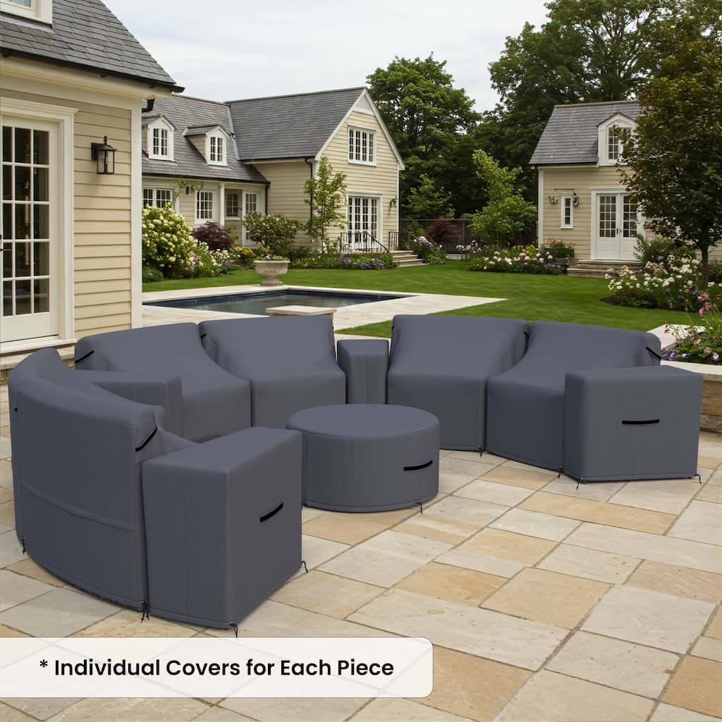Forever Patio Waterproof Outdoor Conversation Set Seating Group Furniture Cover (Set of 11) - 26.61 x 33.5 x 26.2