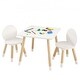 preview thumbnail 1 of 9, White Wooden Kids Toddler Multi-Activity Table and Chair Set Perfect for Child Room or Playroom or Daycare