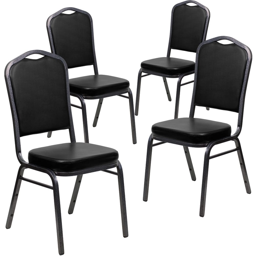 4 Pack Crown Back Stacking Banquet Chair - 20.25"D x 17.25"W x 38"H