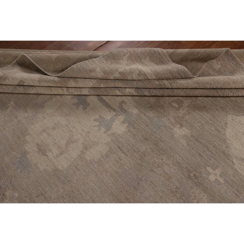 Oushak Oriental Large Area Rug Hand-Knotted Vegetable Dye Wool Carpet - 10'2"x 13'10"