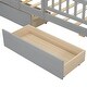 preview thumbnail 25 of 26, Wood Twin Size Platform Bed with LED Light, Multi-functional Headboard