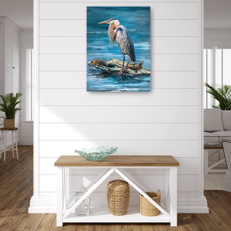 King of Herons By Studio Arts Canvas Art Print