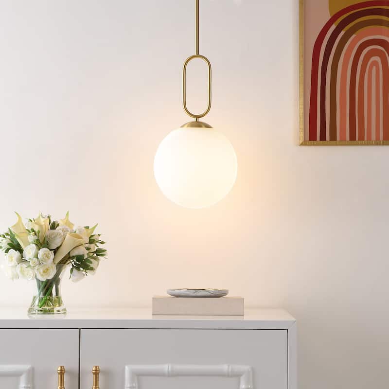 SAFAVIEH Lighting Danva Extendable Pendant - 10 in. W x 10 in. D x 27-57 in. H
