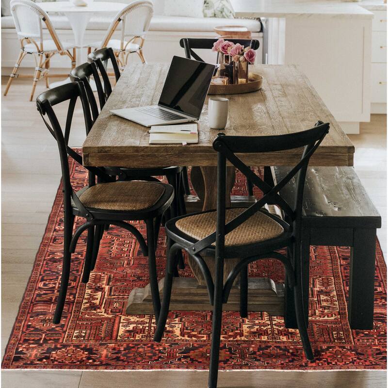 ECARPETGALLERY Hand-knotted Sarabi Dark Red Wool Rug - 8'2 x 11'9