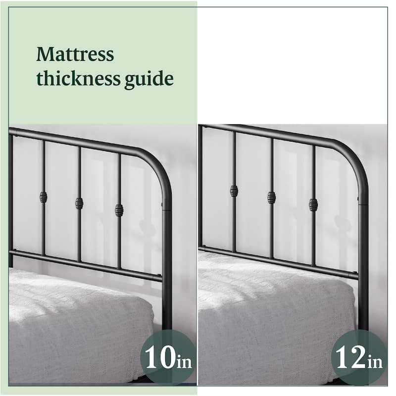 Priage by ZINUS Traditional Metal Platform Bed Frame