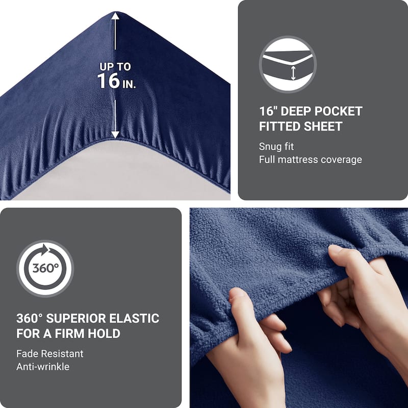 Madison Park Micro Fleece Bed Sheet Set
