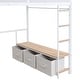 preview thumbnail 10 of 32, Full Metal Gaming Loft Bed with LED, Desk & Drawers