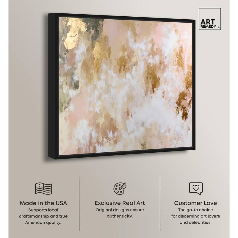 Golden Glimmer Gesture III Canvas by Art Remedy