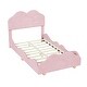 preview thumbnail 39 of 52, Velvet Upholstered Platform Bed with Cloud Shaped Slats