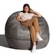 preview thumbnail 25 of 37, Jaxx Basics 5 Foot Large Adult Bean Bag Chair, Oversized with Filler