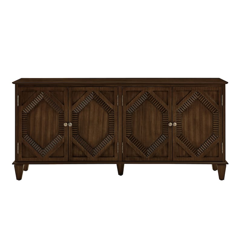 65.2" Mid Century Modern Sideboard Buffet Cabinet with Storage, Accent Coffee Bar - Walnut