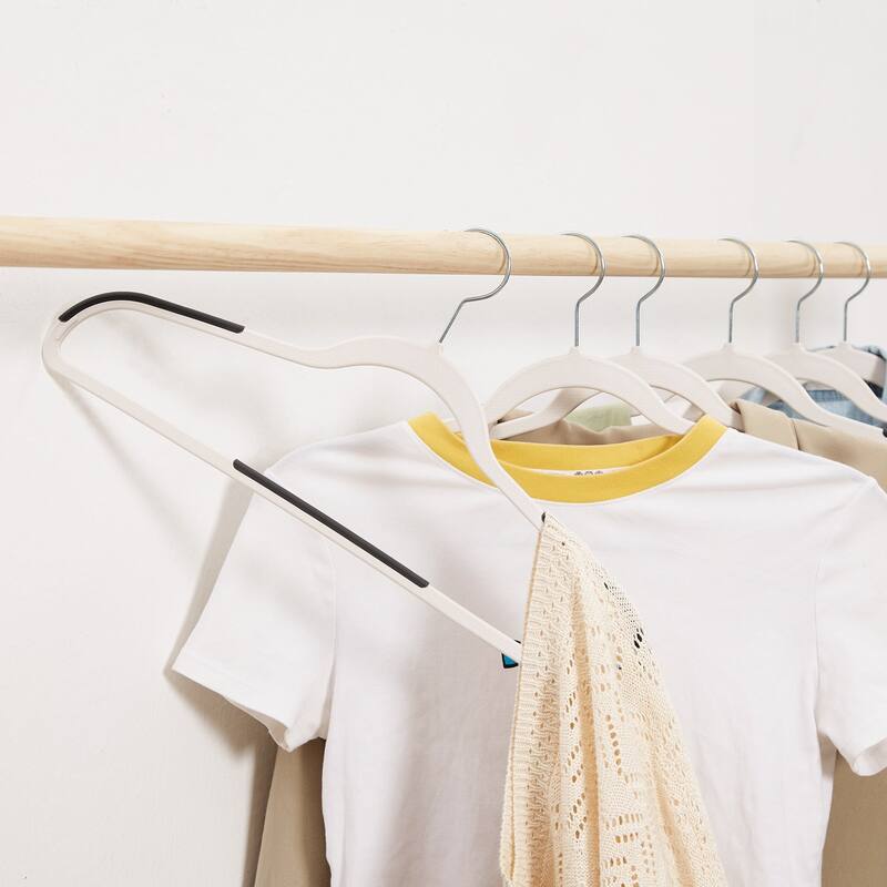 VECELO Wet and Dry Adult Hangers Holds Up To 10 Lbs, Clothes Hangers(25/50 Packs Option)