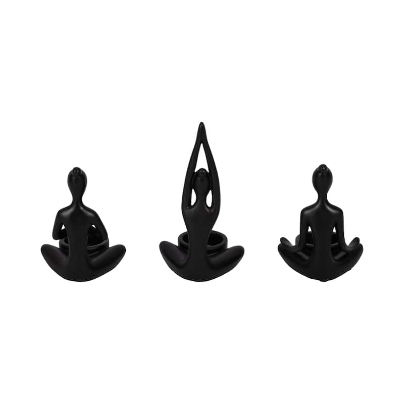 Sagebrook Home Polyresin Votive Candle Holder - 3" x 3" x 6"