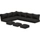 preview thumbnail 16 of 84, AECOJOY 7 Pieces Patio Furniture Set Outdoor Sectional Sofa Rattan Conversation Set Only Replacement Cushion (Black)